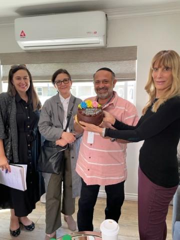 Benny Adasha and quit celebration cake